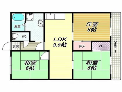 ルネ・アルマーニ【2階】の間取り