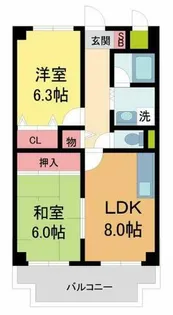 ホワイトボックスPARTII【303号室】の間取り