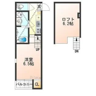 ハーモニーテラス深草佐野屋敷町【1階】の間取り