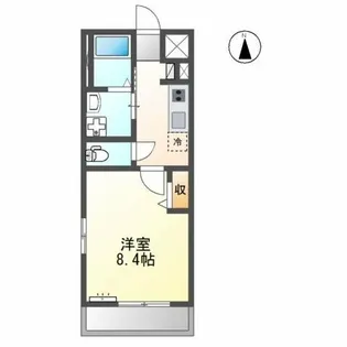 ファーストアべニュー陣原【2階】の間取り