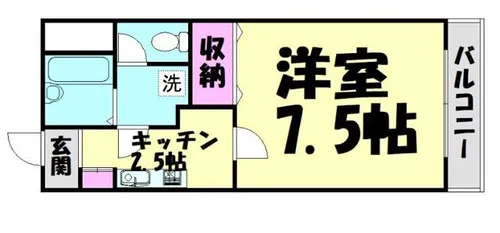 グレイスヴィラ佐野【2階】の間取り