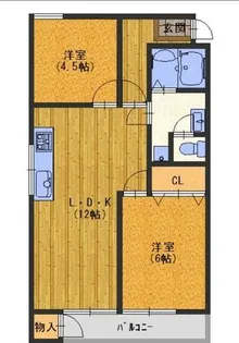 コーポラス都Ⅱ【5階】の間取り