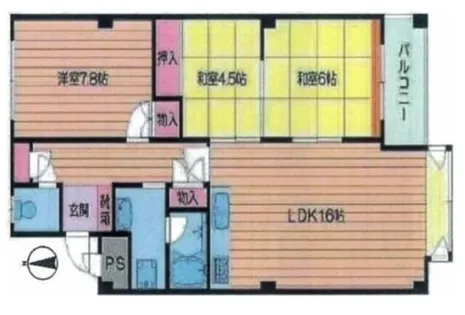 箕面グリーンハイツII【2階】の間取り