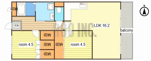 MISTRAL城西Ⅰ【1階】の間取り