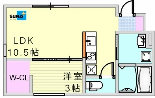 マッティーナ西明石【101号室】の間取り
