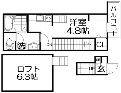 あんしん+石津南町【2階】の間取り