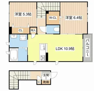 Yahman【0201号室】の間取り