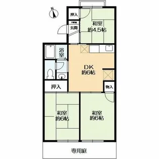 ハートランド逆瀬川【1階】の間取り