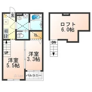 ハーモニーテラス深草大亀谷万帖敷町【1階】の間取り