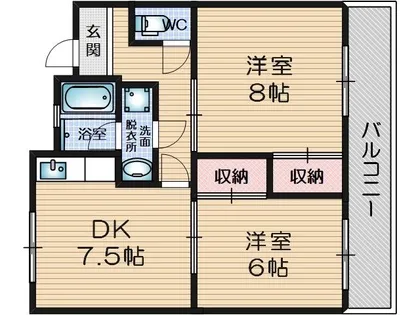 ヴィラオリエント【1階】の間取り