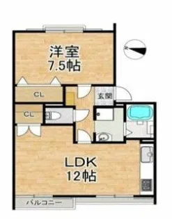 タウニィハイツ金剛【2階】の間取り