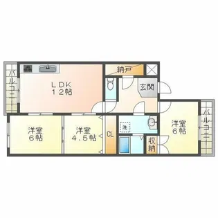 コーポ久兼【2階】の間取り