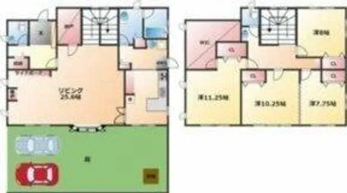 愛知県豊田市梅坪町9丁目【一戸建】の間取り