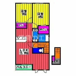 プルニエール博多【2階】の間取り