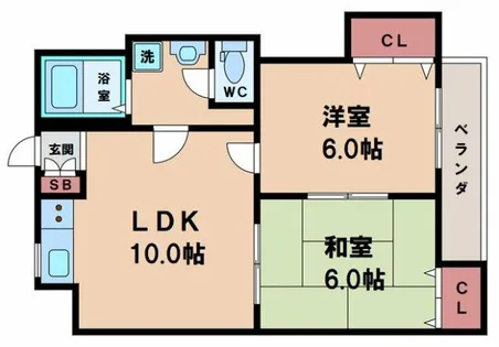シャトー皆美【5階】の間取り