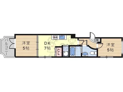 アリス・マナーガーデン四天王寺【4階】の間取り