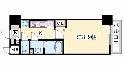MISTRAL姫路駅前Ⅴ 忍町【1003号室】の間取り
