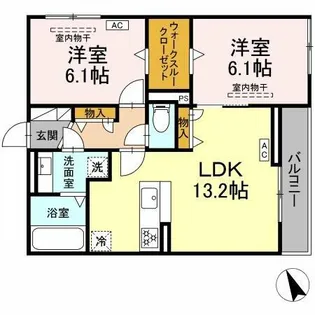 プラム86【201号室】の間取り