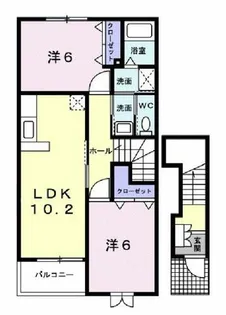 アニメート宝積【2階】の間取り