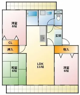 フォレストコート 一番館【102号室】の間取り