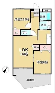 プレイン八代【1-B号室】の間取り