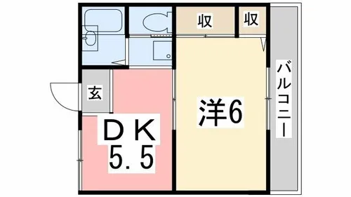 ベル新在家【205号室】の間取り