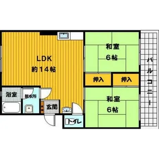 八尋ビル大豊【403号室】の間取り