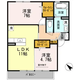 大阪府堺市中区深井畑山町【アパート】の間取り