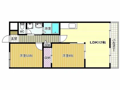 ウッドファイブⅡ【4階】の間取り