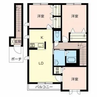 アゼリア宮上C【0201号室】の間取り