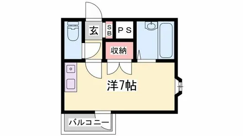 ラシャンス山野井【2-C号室】の間取り