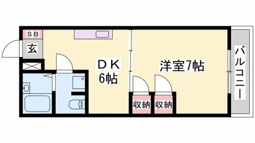 リバーサイド真砂【5-F号室】の間取り