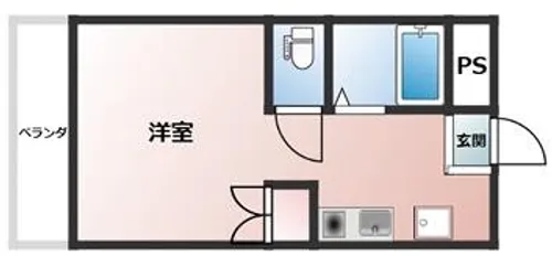 姫西ハイツ【3階】の間取り