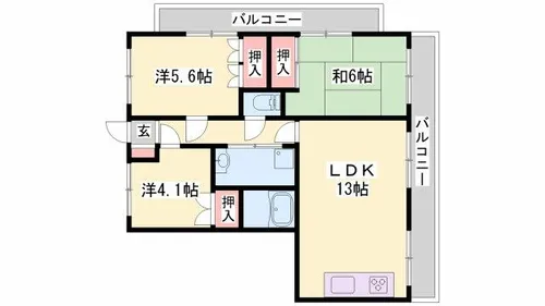 珈琲館ビル【405号室】の間取り