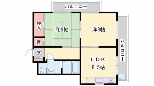 あづみマンション【203号室】の間取り