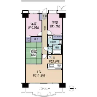 ロータリーマンション西大津Ⅱ番館(0005635)【4階】の間取り