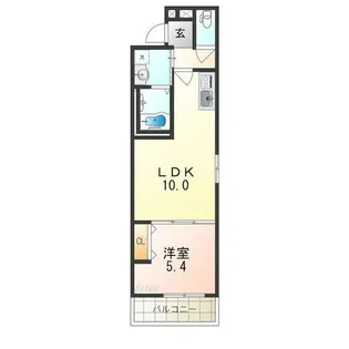 大阪府大阪市住吉区山之内3丁目【アパート】の間取り
