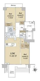 グランドヒルズ春山【4階】の間取り
