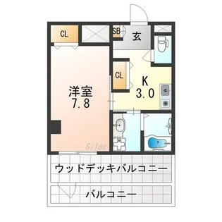 ラシーヌ御崎【8階】の間取り