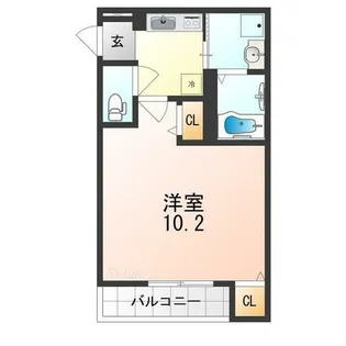 大阪府大阪市東住吉区今川7丁目【アパート】の間取り