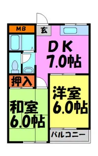 ヴィラ寿【102号室】の間取り