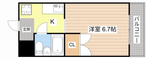 コープセントラⅡ【1010号室】の間取り