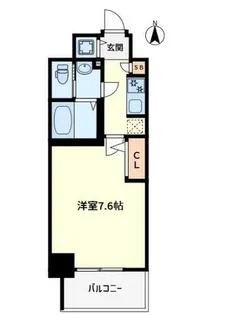 レジュールアッシュ難波MINAMI【11階】の間取り