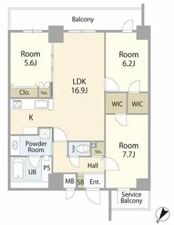 TUNAMAYO RESIDENCE【8階】の間取り