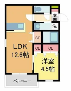 シエーナ川西中央1【1階】の間取り