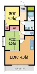 ファミール安倉【206号室】の間取り