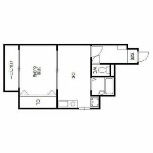 ラルジュ大濠【3階】の間取り