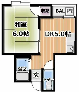 大阪府寝屋川市緑町【マンション】の間取り