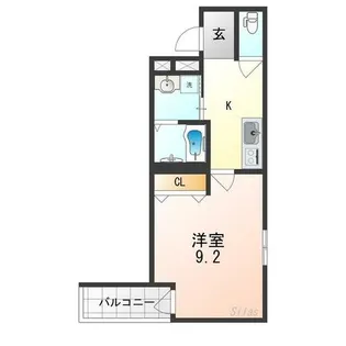 フジパレス今川公園3番館【3階】の間取り