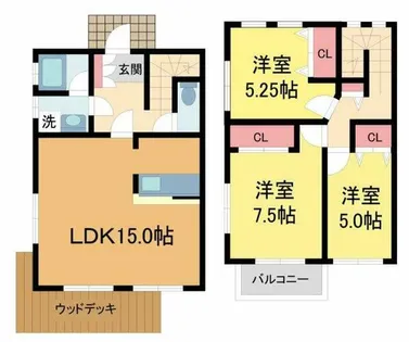 パインガーデン芦屋川PH2 B棟【2号室】の間取り